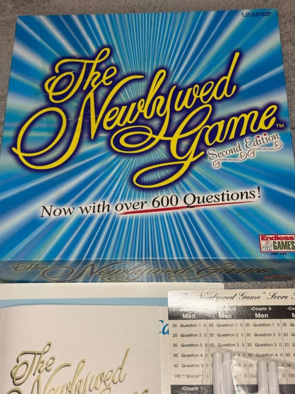 The Newlywed Game Second Edition Over 600 Questions 2004 Endless Games Complete